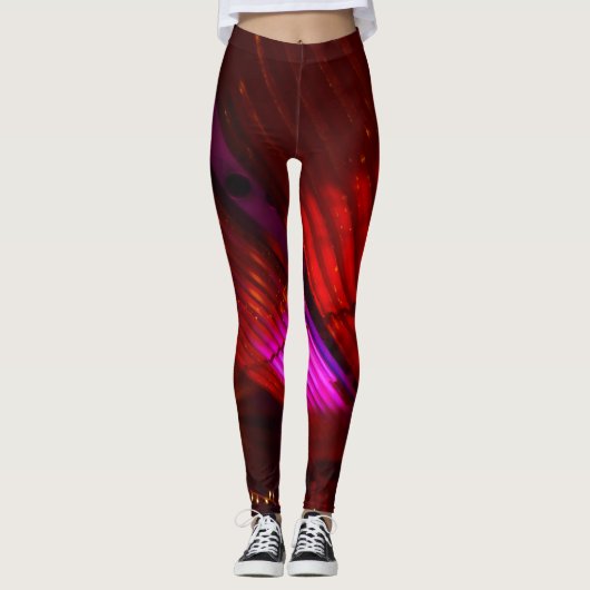Disco Red "Luxe" Leggings (Voorkant)