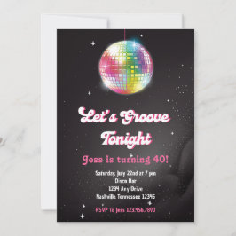 Disco Retro 70er Jaren Dansfeest Kaart