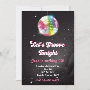 Disco Retro 70er Jaren Dansfeest Kaart