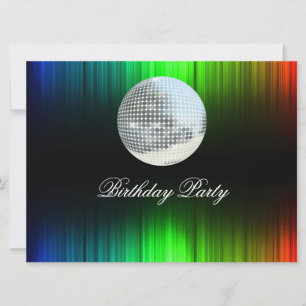 Disco Retro Anniversaire Fête Invitation