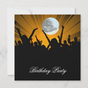 Disco Retro Dans Verjaardagsfeest Uitnodiging