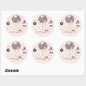 Disco Retro Roller Schaatsen | Bachelorette Ronde Sticker (Vel)