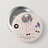 Disco Retro Roller Skating | Meisjes uit de kleren Ronde Button 7,6 Cm (Voorkant /achterkant)