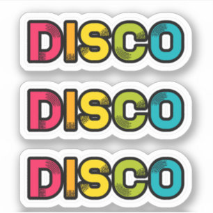 DISCO retro vinyl Sticker