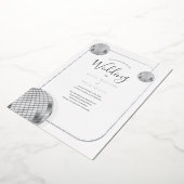 Disco Retro Wedding Folie Uitnodiging (Gedraaid)