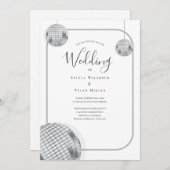 Disco Retro Wedding Kaart (Voorkant / Achterkant)