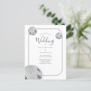 Disco Retro Wedding Uitnodiging Briefkaart