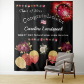 Disco rode bal Afstuderen 2025 Wandkleed (In situ)