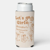 Disco Rodeo Cowgirl Bachelorette Koeler (Seltzer Achterkant)