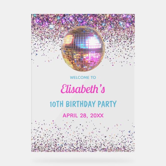 Disco Rose tendance dans mes doubles chiffres Anni (Recto)