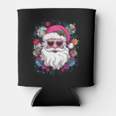 Disco Roze Kerstman Grappig Kerstfeest Blikjeskoeler (Voorkant)