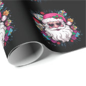 Disco Roze Kerstman Grappig Kerstfeest Cadeaupapier (Rol Hoek)