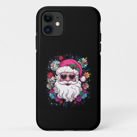 Disco Roze Kerstman Grappig Kerstfeest Case-Mate iPhone Case (Achterkant)