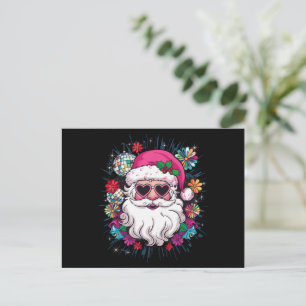 Disco Roze Kerstman Grappig Kerstfeest Feestdagenkaart