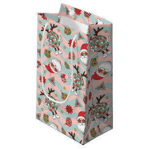 Disco Santa en rendier vakantiepatroon Klein Cadeauzakje