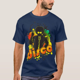 Disco Schattigee Gepassioneerde Retro Muziek Fans T-shirt