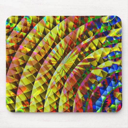 Disco Shine Psychedelic Mousepad Muismat (Voorkant)