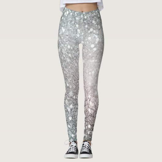 Disco Silver Glam Leggings (Voorkant)