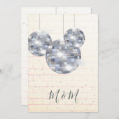 Disco Silver Rustic Brick Uitnodiging (Voorkant / Achterkant)