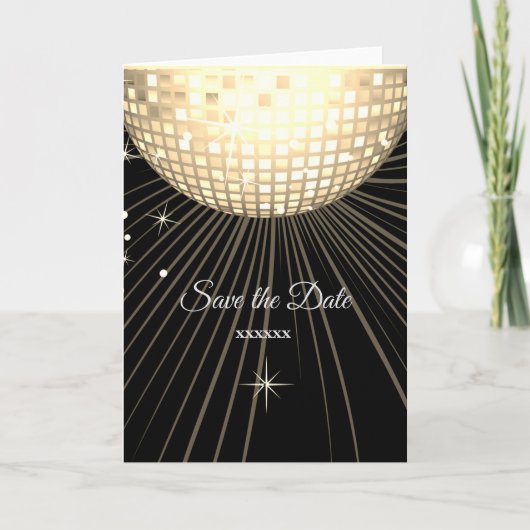 disco, sparen de datumKaart, Grootte: Norm (5" x Aankondiging (Voorkant)