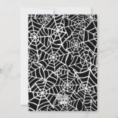 Disco Spiders Halloween Blauw Retro Kostuum Feest Kaart (Achterkant)