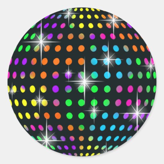 Disco Spiegelbal Stickers (Voorkant)