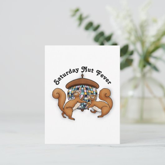 Disco Squirrels Briefkaart (Staand voorkant)