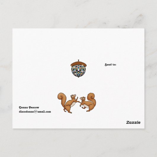 Disco Squirrels Briefkaart (Achterkant)