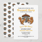 Disco Squirrels Farewell Party Invitation Kaart (Voorkant / Achterkant)