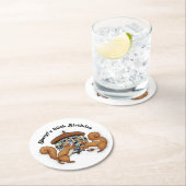 Disco Squirrels Party Ronde Kartonnen Onderzetter (Insitu)