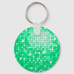 Disco Tegel "Jade" sleutelhanger ronde
