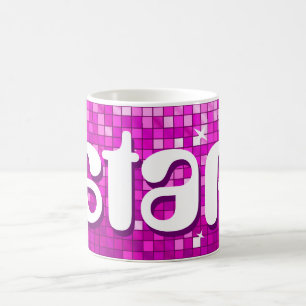 Disco Tegel Roze mok met sterren
