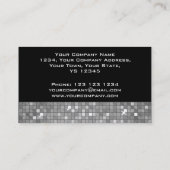 Disco Tegel "Silver" visitekaartje zwart (Achterkant)