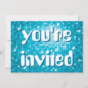 Disco Tegels Blue 'you are requested' amelia text Kaart