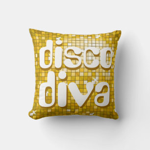 Disco-Tegels "Gold" "disco diva" werpen kussen op