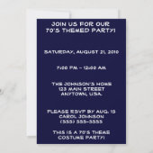 Disco Theme 70's Party Invitations Kaart (Achterkant)
