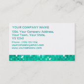 Disco Tiles Aqua visitekaartje White stripe (Achterkant)