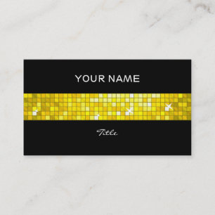 Disco Tiles Gele tegelband zwart terug Visitekaartje