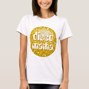 Disco Tiles "Gold" spaghetti-top T-shirt