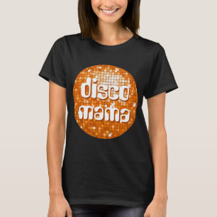 Disco Tiles Oranje 'disco mamma' t-shirt zwart