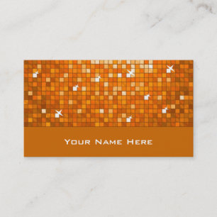 Disco Tiles Oranje visitekaartje