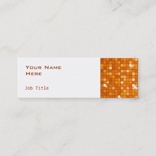 Disco Tiles Oranje visitekaartje side skinny white