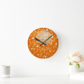Disco Tiles Oranje wandklok Ronde Klok (Huis)
