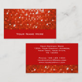 Disco Tiles Red visitekaartje (Voorkant / Achterkant)