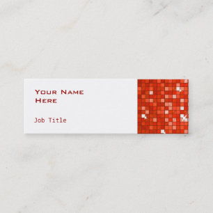 Disco Tiles Red visitekaartje side skinny white