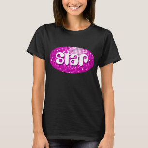 Disco Tiles Roze t-shirt voor de vrouwen van de st