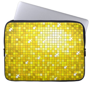 Disco Tiles Yellow-laptophoes van 13 inch Laptop Sleeve