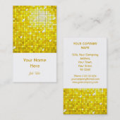 Disco Tiles Yellow visitekaartje white portret (Voorkant / Achterkant)