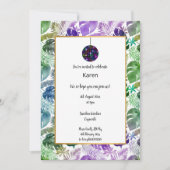 DISCO TROPISCHE BALL BIRTHDAY INVITATIE KAART (Voorkant)