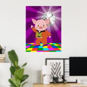 Disco varken op de dansvloer poster (Thuiskantoor)